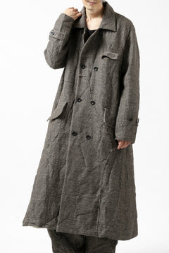 画像をギャラリービューアに読み込む, YUTA MATSUOKA double-breasted long coat / primitive wool (brown)