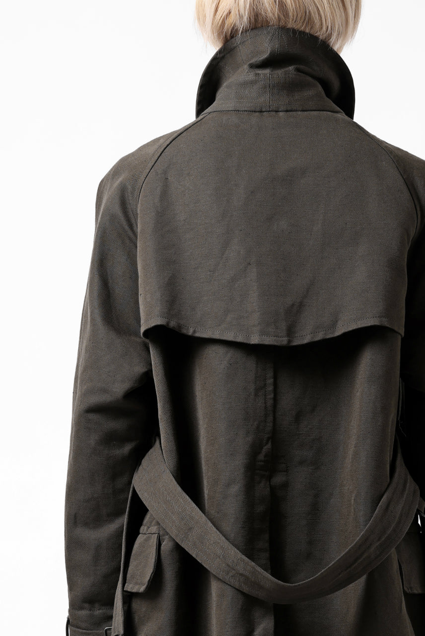 画像をギャラリービューアに読み込む, KLASICA GRANADO MOTORCYCLE TRENCH COAT / TRI UNION HIGH DENSITY GABADINE (MILITARY)