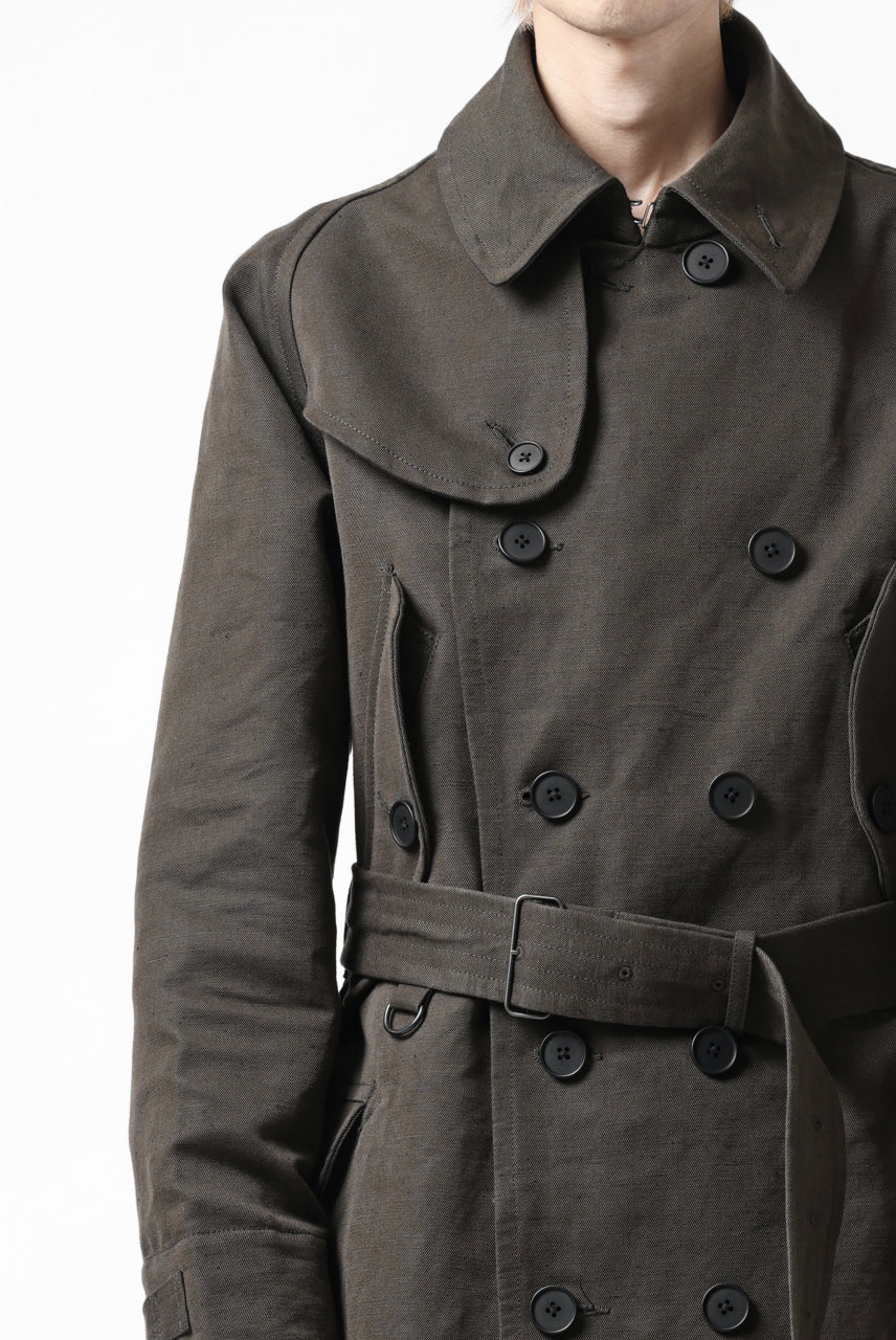 画像をギャラリービューアに読み込む, KLASICA GRANADO MOTORCYCLE TRENCH COAT / TRI UNION HIGH DENSITY GABADINE (MILITARY)