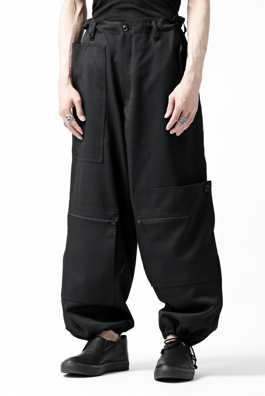 画像をギャラリービューアに読み込む, Y's BANG ON! No.189 GABARDINE PATCH WORK PANTS (BLACK)