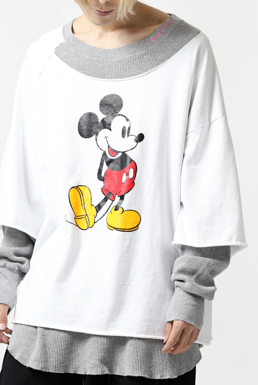 画像をギャラリービューアに読み込む, FACETASM × DISNEY Collaboration MICKEY DOCKING LAYER TOPS (WHITE)