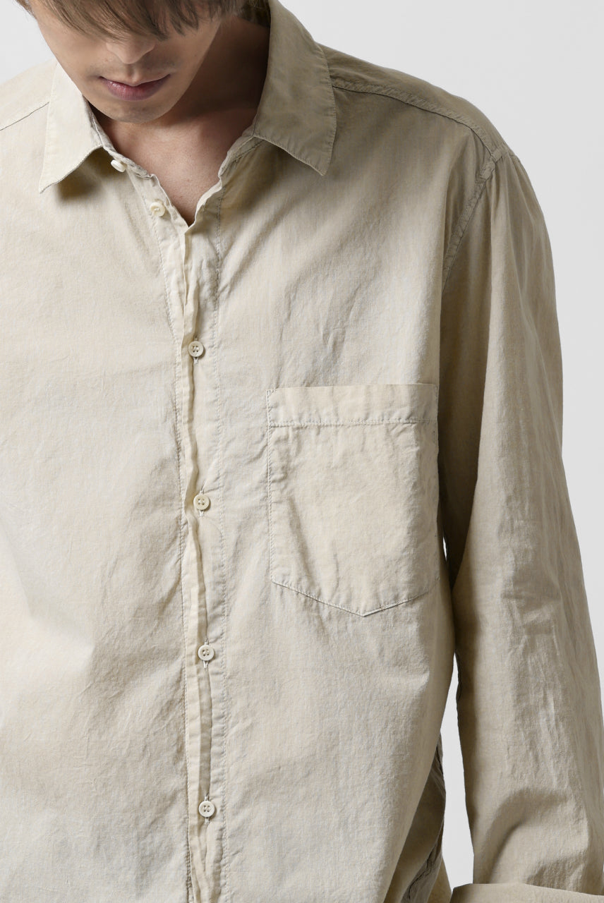 Load image into Gallery viewer, daub PLAIN COLLAR SHIRT / COLD DYED ORGANIC COTTON (SAND)
