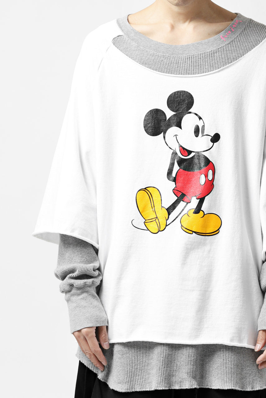 画像をギャラリービューアに読み込む, FACETASM × DISNEY Collaboration MICKEY DOCKING LAYER TOPS (WHITE)