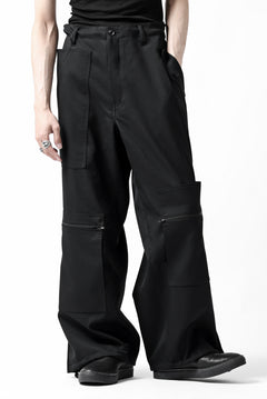 画像をギャラリービューアに読み込む, Y's BANG ON! No.189 GABARDINE PATCH WORK PANTS (BLACK)