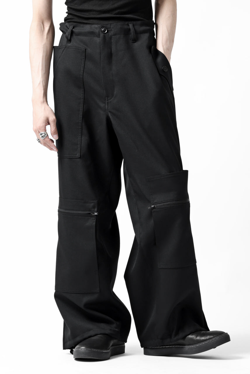 画像をギャラリービューアに読み込む, Y's BANG ON! No.189 GABARDINE PATCH WORK PANTS (BLACK)