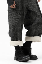 画像をギャラリービューアに読み込む, YUTA MATSUOKA buggy trousers / wool linen herringbone (charcoal grey)