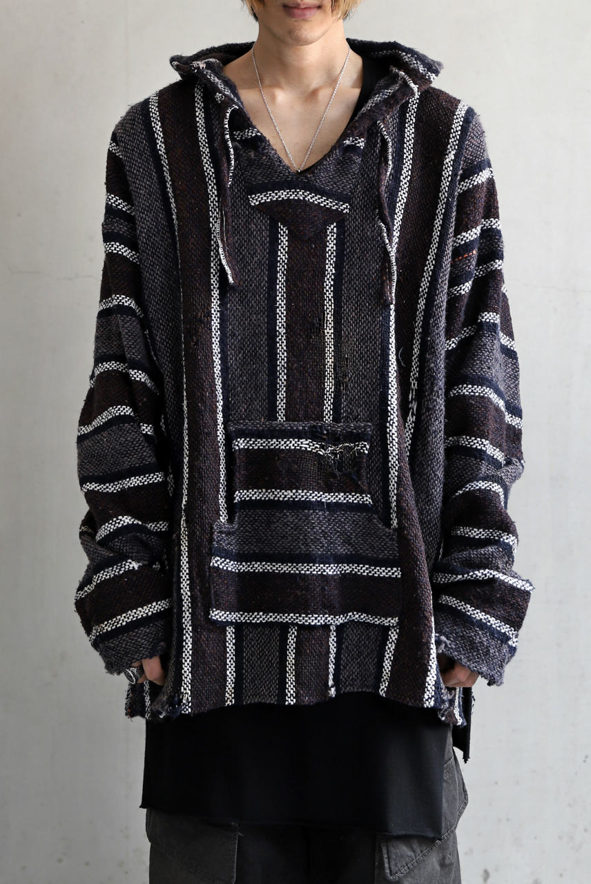 画像をギャラリービューアに読み込む, RESURRECTION HANDMADE distressed rag hoodie (MULTI STRIPE)