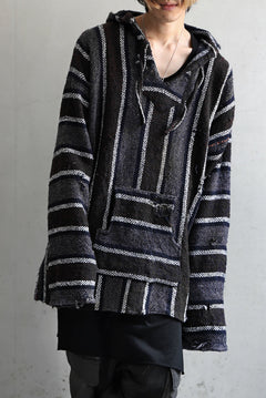 画像をギャラリービューアに読み込む, RESURRECTION HANDMADE distressed rag hoodie (MULTI STRIPE)