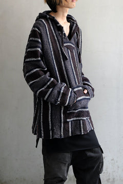画像をギャラリービューアに読み込む, RESURRECTION HANDMADE distressed rag hoodie (MULTI STRIPE)