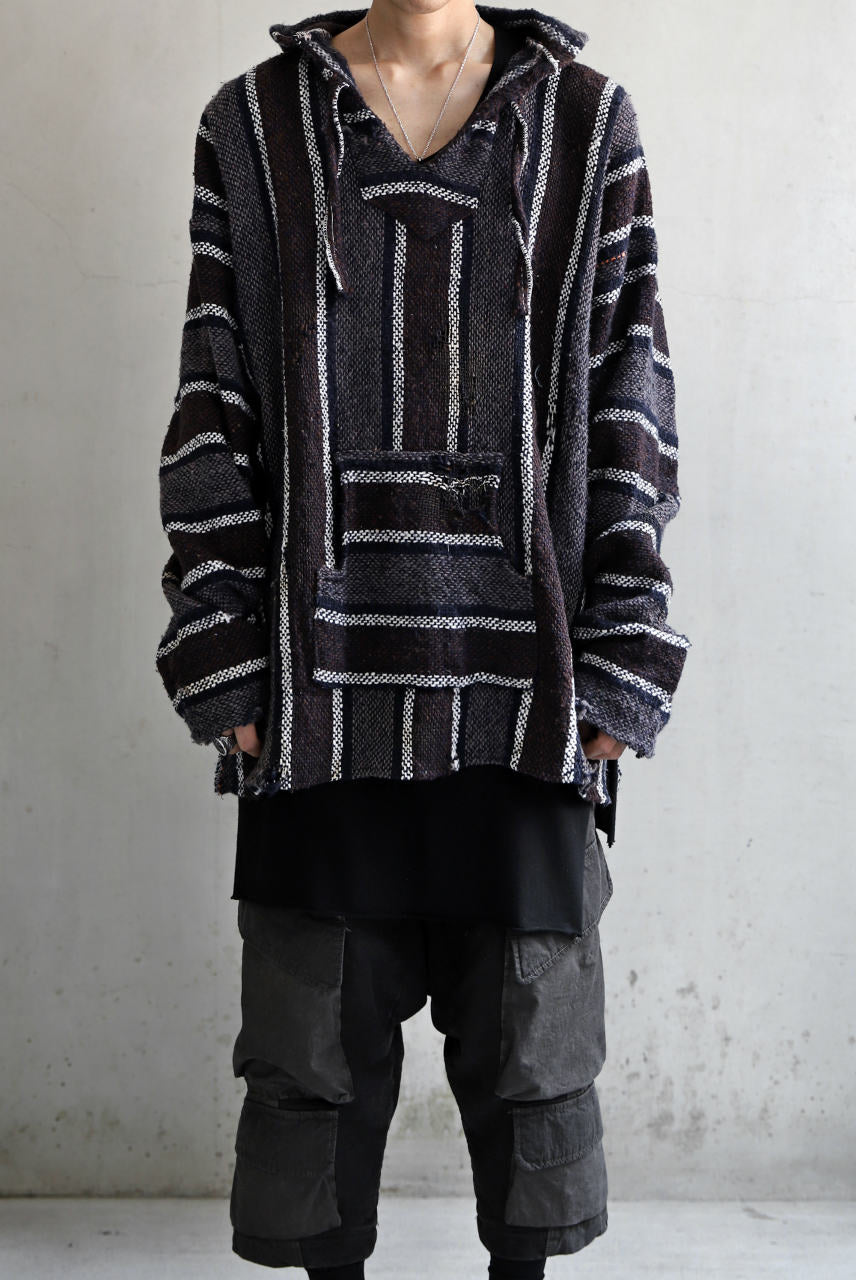 画像をギャラリービューアに読み込む, RESURRECTION HANDMADE distressed rag hoodie (MULTI STRIPE)