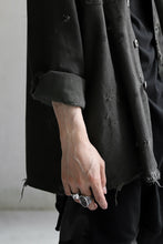 画像をギャラリービューアに読み込む, RESURRECTION HANDMADE distressed army shirt (DYEING KHAKI)