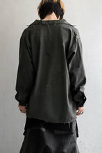 画像をギャラリービューアに読み込む, RESURRECTION HANDMADE distressed army shirt (DYEING KHAKI)