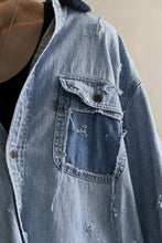 Load image into Gallery viewer, RESURRECTION HANDMADE vintage damage denim shirt (LIGHT BLUE)