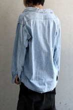 Load image into Gallery viewer, RESURRECTION HANDMADE vintage damage denim shirt (LIGHT BLUE)