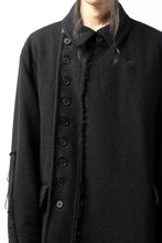 画像をギャラリービューアに読み込む, KLASICA HM-C DOUBLE BREASTED COAT with BONDED LINING / WOOLxSILK BOLD DUNGAREES (BLACK)