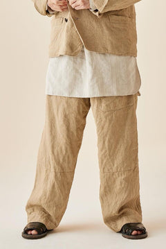 Load image into Gallery viewer, sus-sous trousers MK-1 / L100 herringbone washer (SAND BEIGE)