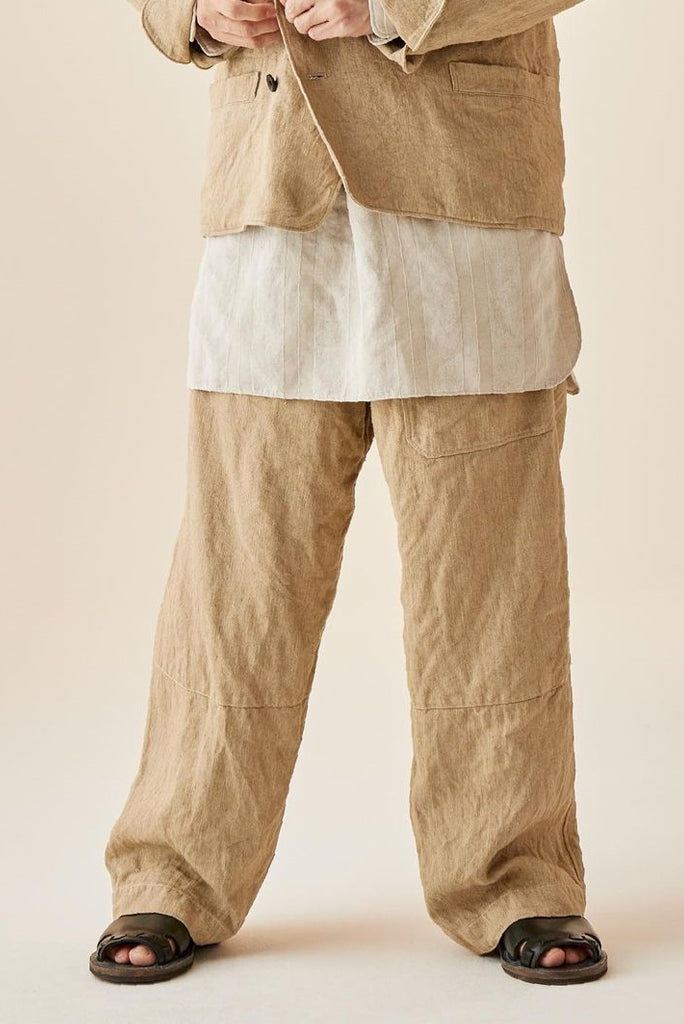 Load image into Gallery viewer, sus-sous trousers MK-1 / L100 herringbone washer (SAND BEIGE)