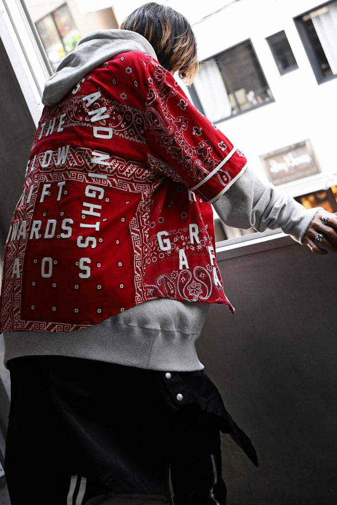 画像をギャラリービューアに読み込む, READYMADE BANDANA BASEBALL SHIRT (RED ASORT #B)