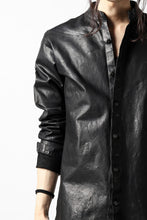 Load image into Gallery viewer, ISAMU KATAYAMA BACKLASH exclusive LEATHER SHIRT / ITALY SHOULDER 0.6mm (BLACK)