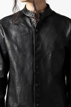 Load image into Gallery viewer, ISAMU KATAYAMA BACKLASH exclusive LEATHER SHIRT / ITALY SHOULDER 0.6mm (BLACK)