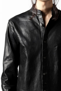 Load image into Gallery viewer, ISAMU KATAYAMA BACKLASH exclusive LEATHER SHIRT / ITALY SHOULDER 0.6mm (BLACK)