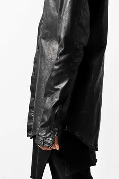 Load image into Gallery viewer, ISAMU KATAYAMA BACKLASH exclusive LEATHER SHIRT / ITALY SHOULDER 0.6mm (BLACK)