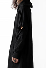 画像をギャラリービューアに読み込む, thomkrom SLAB JERSEY HOODIE ZIP UP PARKA / SLASHED CUT (BLACK)