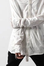 画像をギャラリービューアに読み込む, thomkrom NO COLLAR SHIRT/ JERSEY+WOVEN (OFF WHITE)
