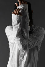 画像をギャラリービューアに読み込む, thomkrom NO COLLAR SHIRT/ JERSEY+WOVEN (OFF WHITE)