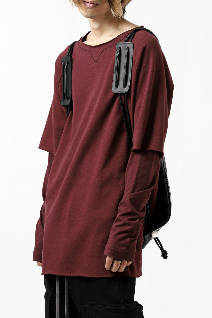 Load image into Gallery viewer, ISAMU KATAYAMA BACKLASH DRAWSTRING BACKPACK / MONOCHROME LUXURY STEER (BLACK)