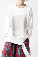 画像をギャラリービューアに読み込む, A.F ARTEFACT RAGRAN OVERSIZED TOPS / DAMAGE & PRINT SWEAT (WHITE)