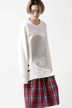 画像をギャラリービューアに読み込む, A.F ARTEFACT RAGRAN OVERSIZED TOPS / DAMAGE & PRINT SWEAT (WHITE)