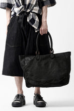 Load image into Gallery viewer, ISAMU KATAYAMA BACKLASH ZIP TOTE BAG / OBJECT DYED ROUGH STEER (BLACK)