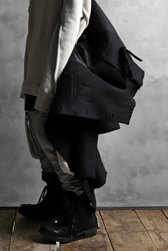 画像をギャラリービューアに読み込む, BORIS BIDJAN SABERI HIGH NECK MIDDLE COAT "COAT 1. MID-F0508M" (BLACK)