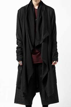 画像をギャラリービューアに読み込む, FIRST AID TO THE INJURED THEODOR DRAPE CARDIGAN / SINGLE JERSEY (BLACK)