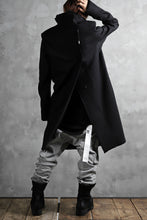 画像をギャラリービューアに読み込む, BORIS BIDJAN SABERI HIGH NECK MIDDLE COAT "COAT 1. MID-F0508M" (BLACK)