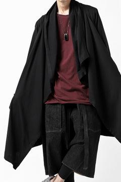 画像をギャラリービューアに読み込む, FIRST AID TO THE INJURED THEODOR DRAPE CARDIGAN / SINGLE JERSEY (BLACK)