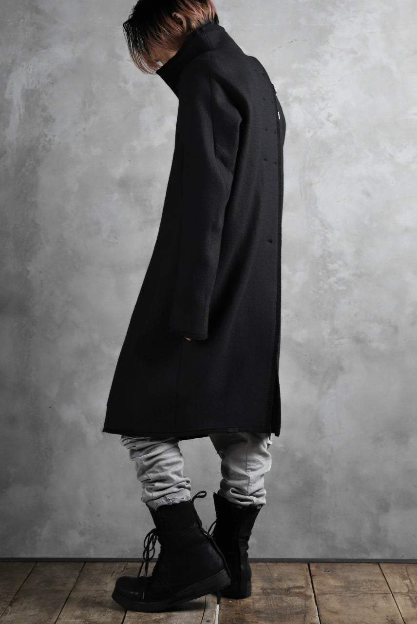 画像をギャラリービューアに読み込む, BORIS BIDJAN SABERI HIGH NECK MIDDLE COAT "COAT 1. MID-F0508M" (BLACK)