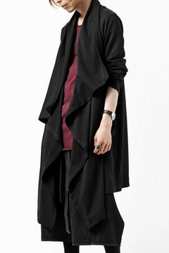 画像をギャラリービューアに読み込む, FIRST AID TO THE INJURED THEODOR DRAPE CARDIGAN / SINGLE JERSEY (BLACK)