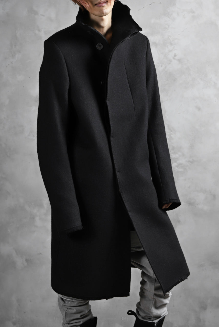 画像をギャラリービューアに読み込む, BORIS BIDJAN SABERI HIGH NECK MIDDLE COAT "COAT 1. MID-F0508M" (BLACK)