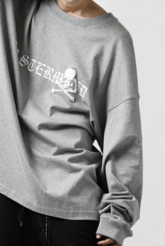 画像をギャラリービューアに読み込む, mastermind JAPAN BOXY-FIT LS / RUBBER AND FOAM PRINTED (GREY)