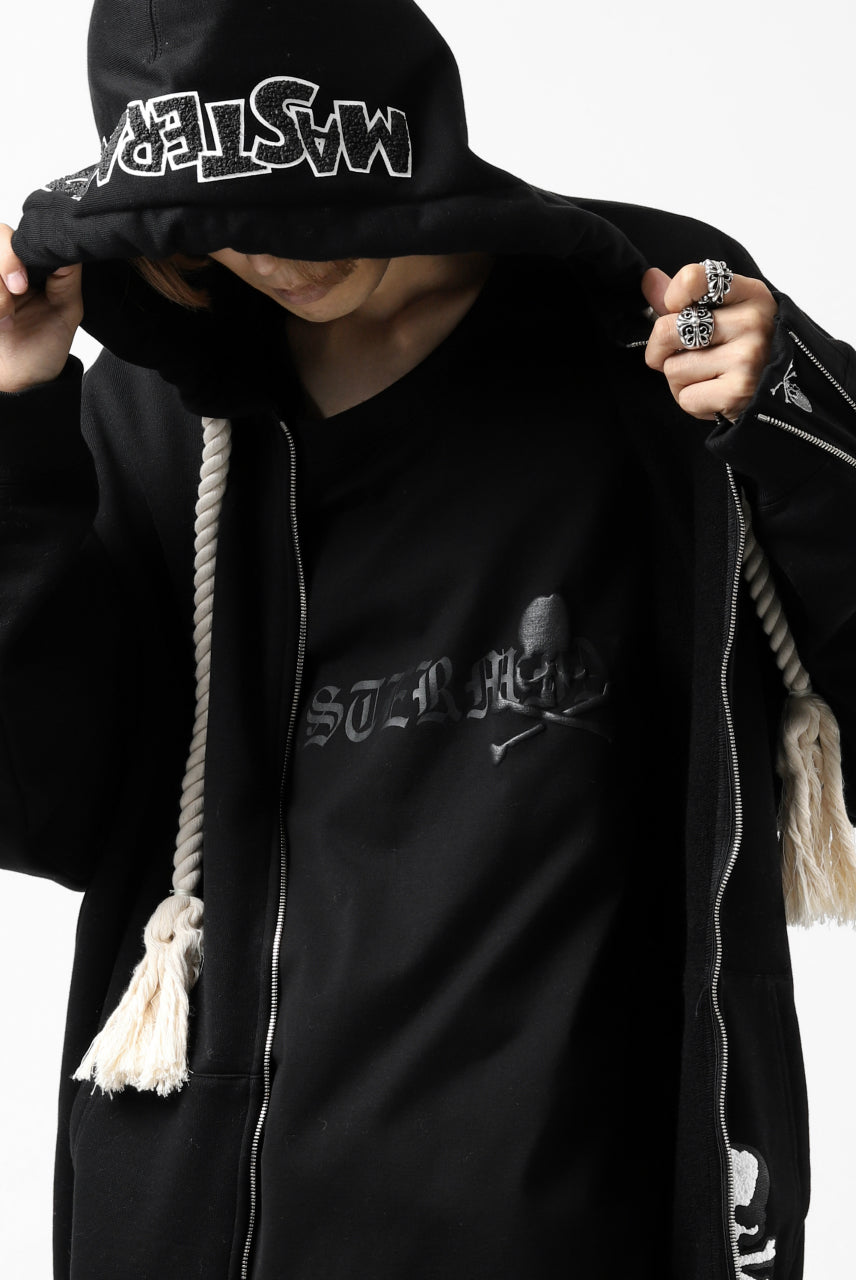 Load image into Gallery viewer, mastermind JAPAN HOODIE ZIP SWEAT JACKET / ROPE CODE (BLACK)