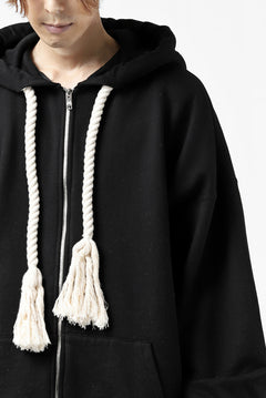 Load image into Gallery viewer, mastermind JAPAN HOODIE ZIP SWEAT JACKET / ROPE CODE (BLACK)