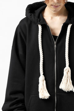 Load image into Gallery viewer, mastermind JAPAN HOODIE ZIP SWEAT JACKET / ROPE CODE (BLACK)