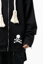 Load image into Gallery viewer, mastermind JAPAN HOODIE ZIP SWEAT JACKET / ROPE CODE (BLACK)
