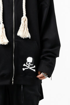 Load image into Gallery viewer, mastermind JAPAN HOODIE ZIP SWEAT JACKET / ROPE CODE (BLACK)