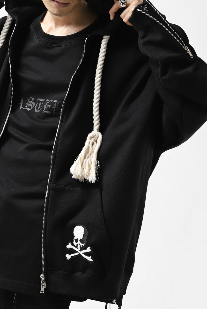 Load image into Gallery viewer, mastermind JAPAN HOODIE ZIP SWEAT JACKET / ROPE CODE (BLACK)