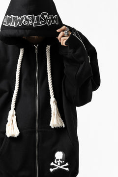 Load image into Gallery viewer, mastermind JAPAN HOODIE ZIP SWEAT JACKET / ROPE CODE (BLACK)