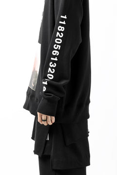 画像をギャラリービューアに読み込む, A.F ARTEFACT "NUMBERS" SWEATER TOPS (BLACK)