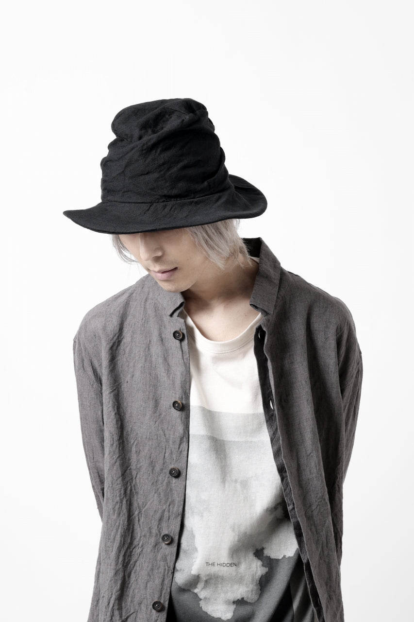 画像をギャラリービューアに読み込む, forme d'expression Skewed Fedora Hat (Black)